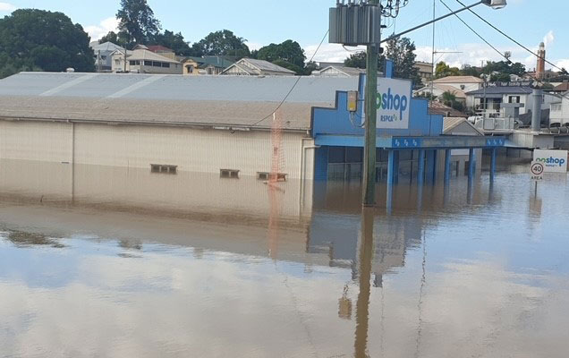 RSPCA Op Shop in Gympie Flooded